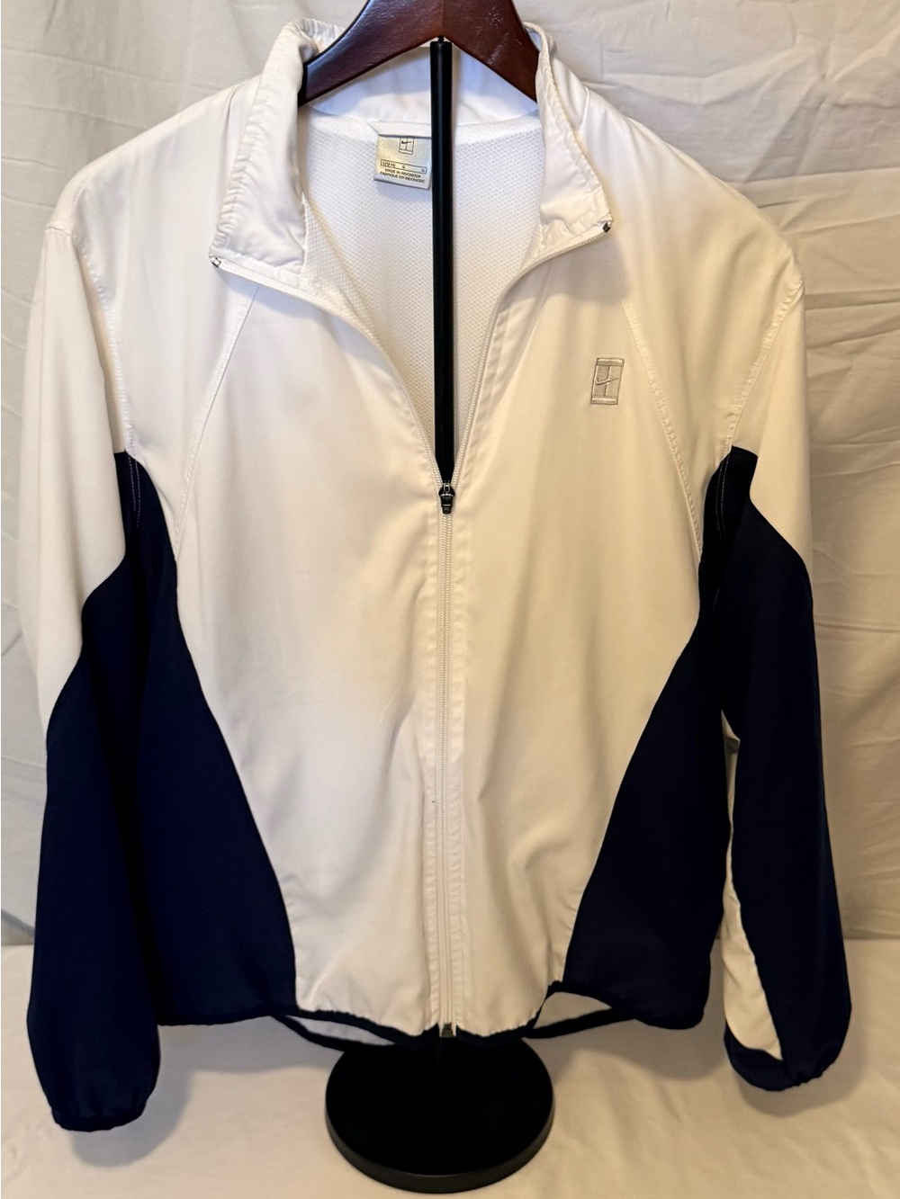 Vintage Y2K Nike Court Tennis Track Jacket with Silver Tag, Mesh Lining (JJ14)